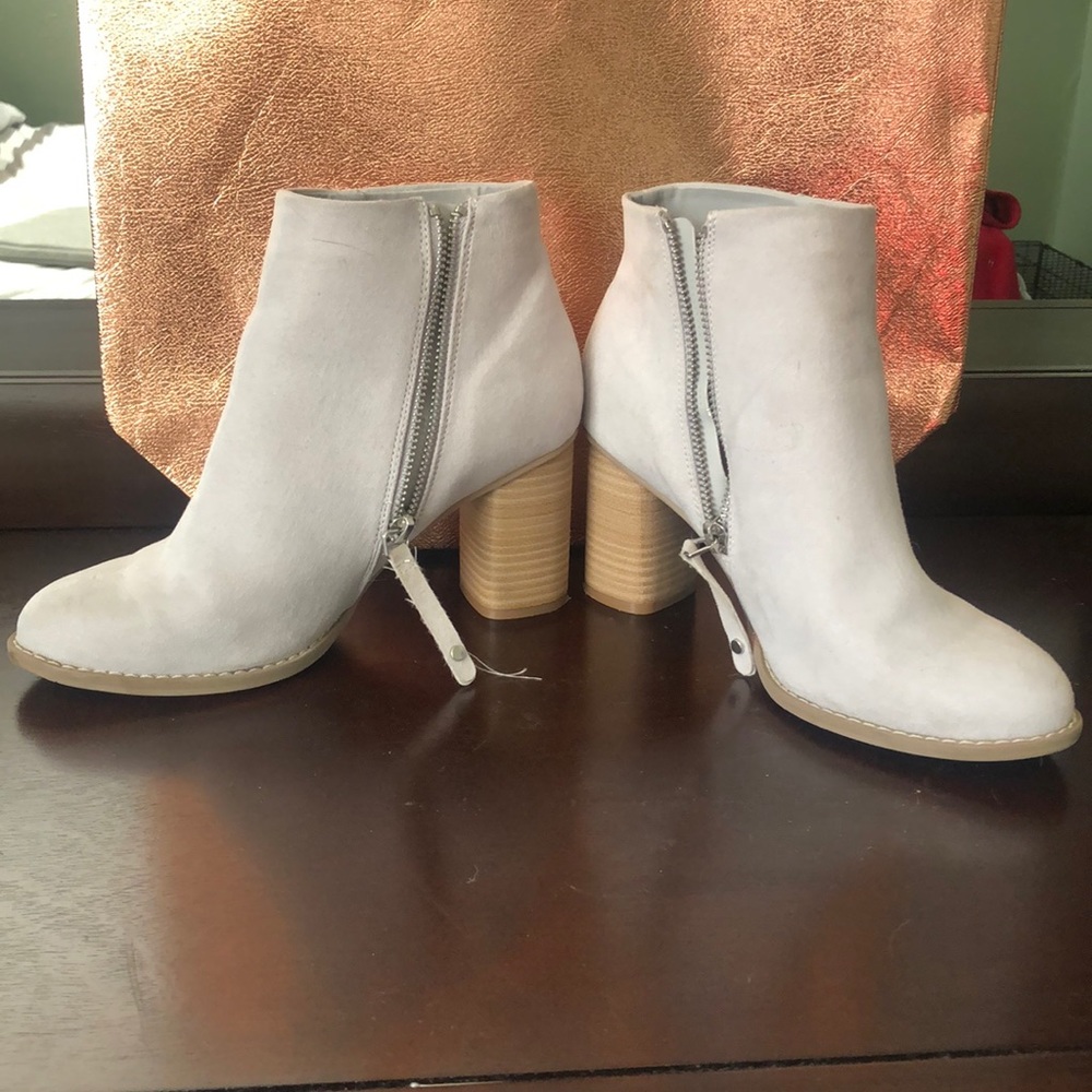 Heeled Gray Boots